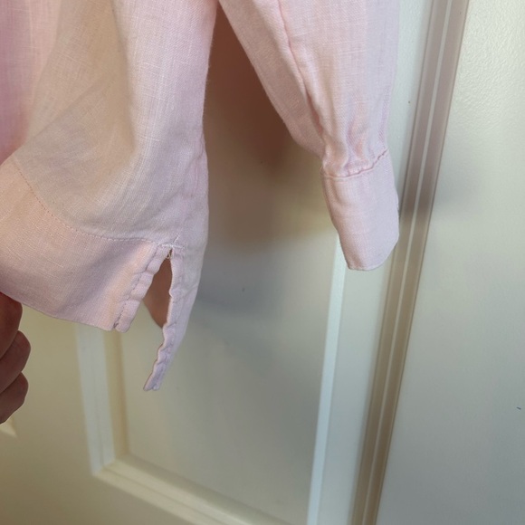 J.Jill Love Linen 100% Linen Boho Coastal Cowgirl Beachy Resort  Tunic Size L - Picture 7 of 14